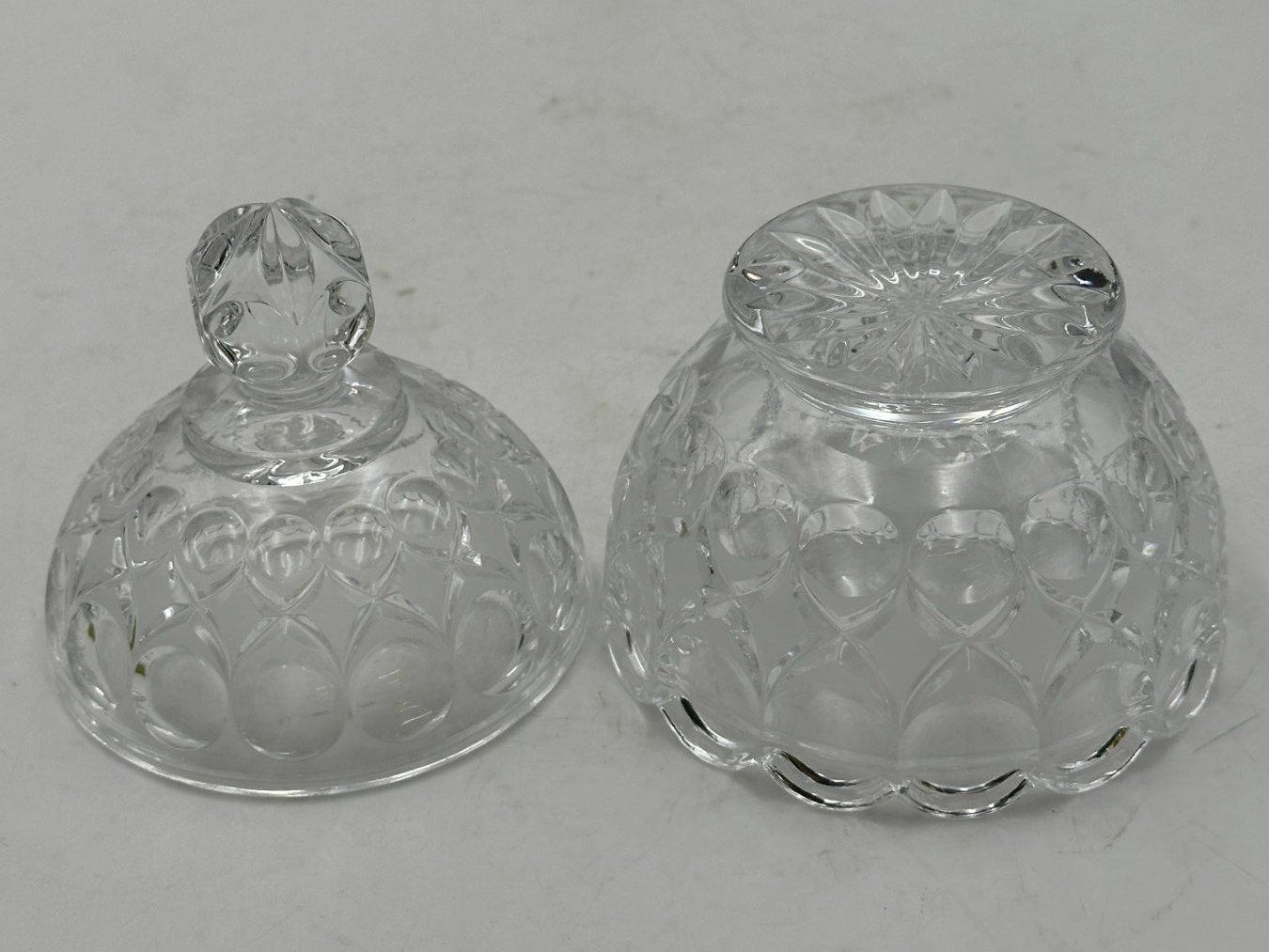 Zuccheriere: Kristallglas mit Deckel, Zuckerdose, Bonbonniere – Usato da Luzern venduto da Lager6640 7