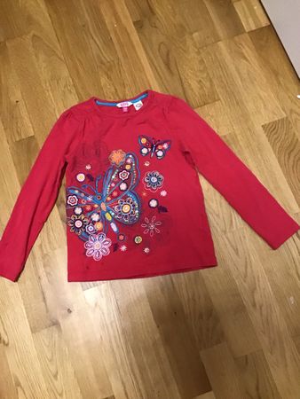 Biobaumwolle Langarmshirt mit Schmetterlingprint Gr.134