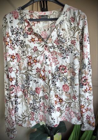 Street One Damen Bluse, Langarm, Blumenmuster, Gr. 36