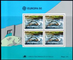 PORTUGAL EUROPA NATURSCHUTZ 1986 BLOCK **POSTFRISCH** - HE29