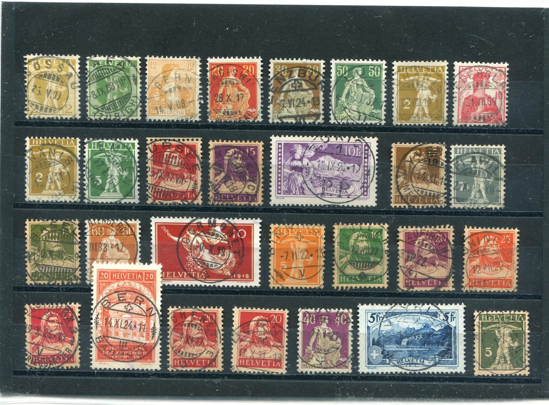 Tous les timbres: 42 alte Freimarken mit Voll-O – D'occasion à Winterthur par Kyoung