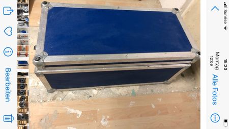 Flightcase blau Aluminium gemischter Zustand 60x40x30cm