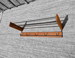 Teak Vintage Wandgarderobe im Mid Century Stil der 60er.