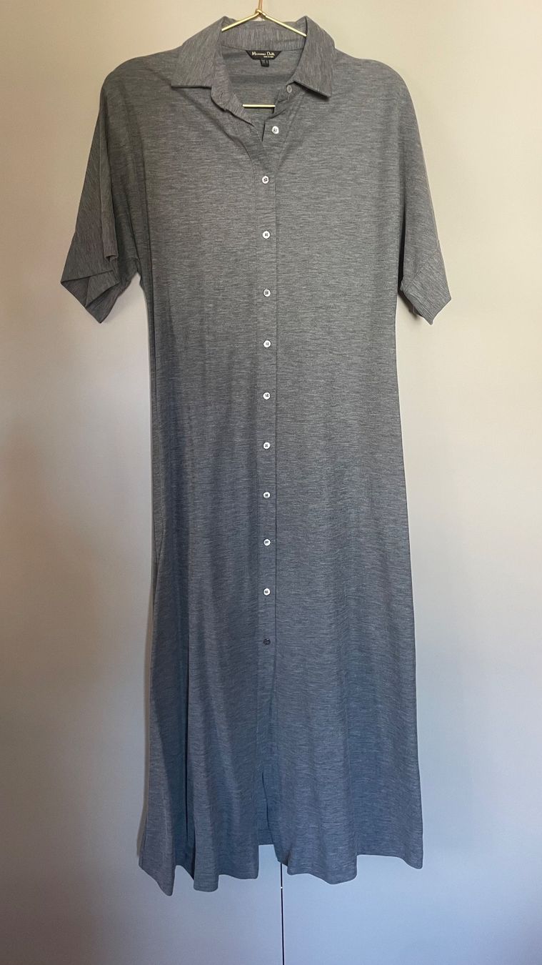 Massimo Dutti Vestiti: Massimo Dutti Kurzarm Kleid, Grau, Gr. S, – Nuovo (secondo la descrizione) da Zuoz venduto da CelineLK