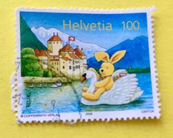 Nr.1164 Felix auf einem stolzen Schwan GESTEMPELT 2005   