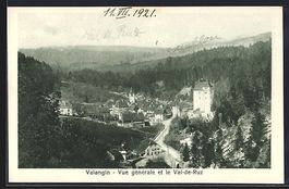 Valangin, Vue générale et le Val-de-Ru