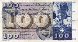 100 Franken 1956 St. Martin Vorzüglich !!!