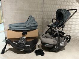 Cybex Kinderwagen Komplettset + Autositz & Isofix-Station