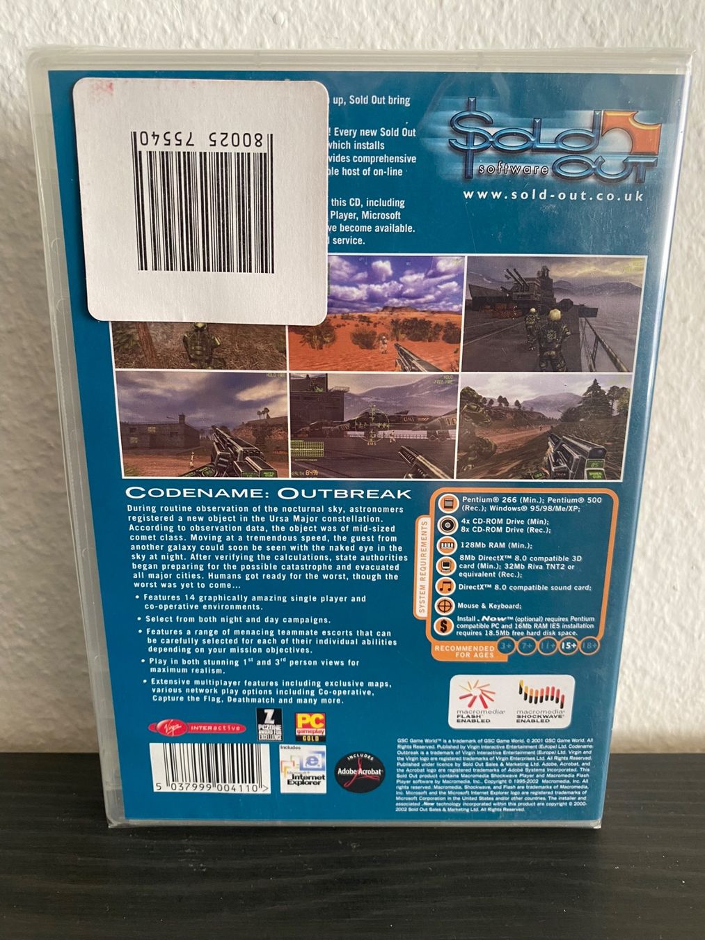 Giochi: Codename: Outbreak (PC, 2001, DVD-Box) NEU/NEW OVP – Nuovo e nell'imballaggio originale da Schaffhausen venduto da Retrogaming90 1