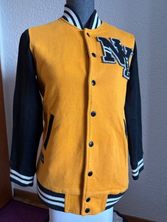 Unisex Jacke Gr. S 36 Gelb Schwarz 100% Cotton Herbst