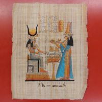 Papyrus Bild mit aegyptischem Namen Sandra
