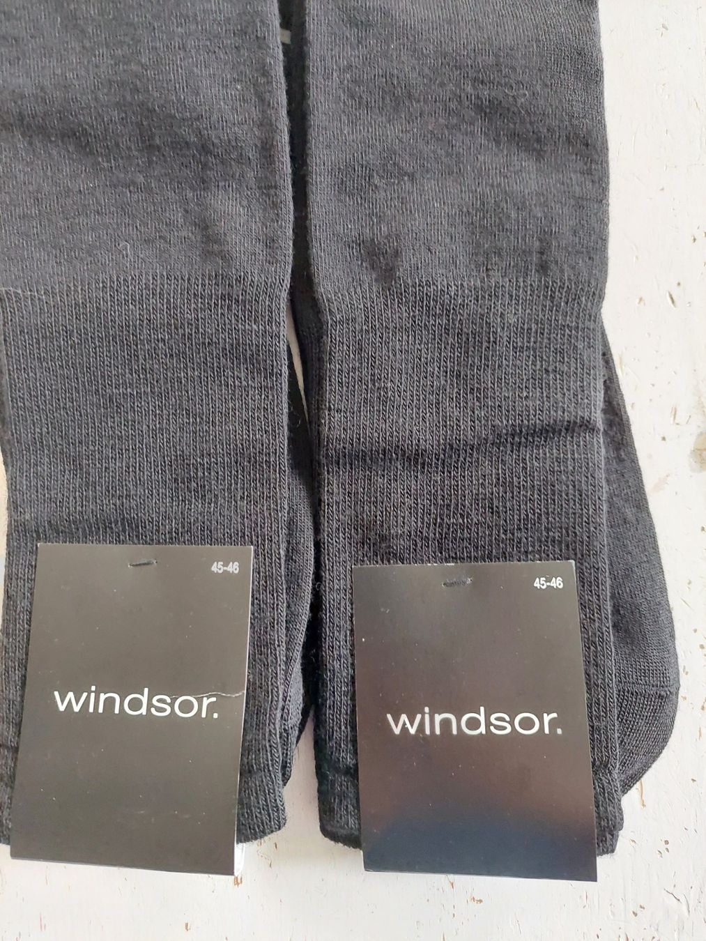 Calze: Windsor Socken lang 2er-Set Schwarz 45-46 – Nuovo e nell'imballaggio originale da Beckenried venduto da Havacola 1