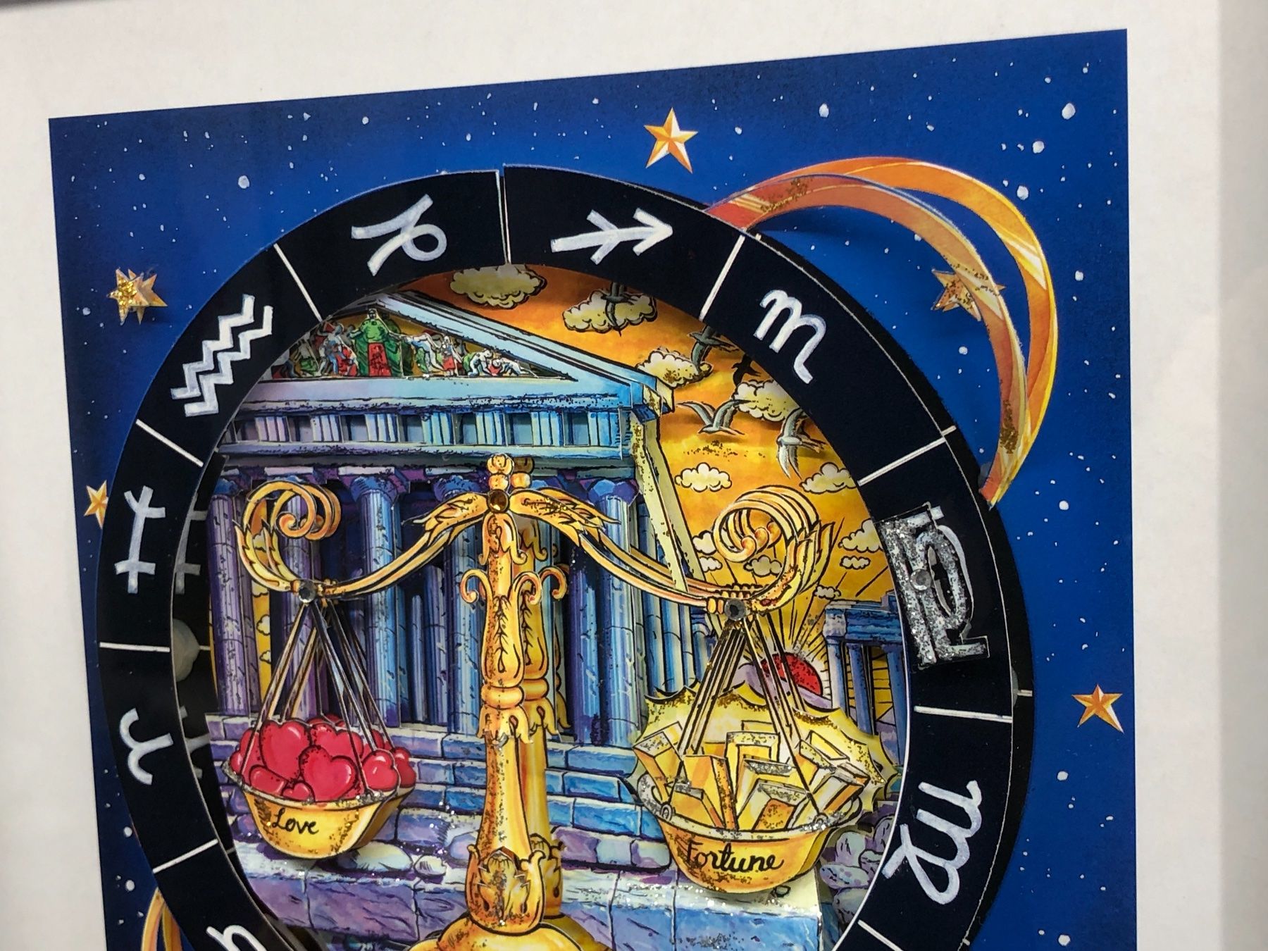Dipinti: 3D Bild / Sternzeichen Waage / 40x40cm - Silber – Nuovo e nell'imballaggio originale da Bergdietikon venduto da Garak 4