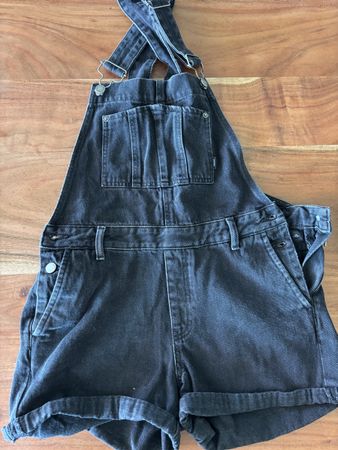 Dr. Denim Latzhose - Shorts - Jeans - Schwarz