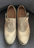 Bello Heritage Leder-Halbschuhe mit Zeitungsprint  Gr. 43