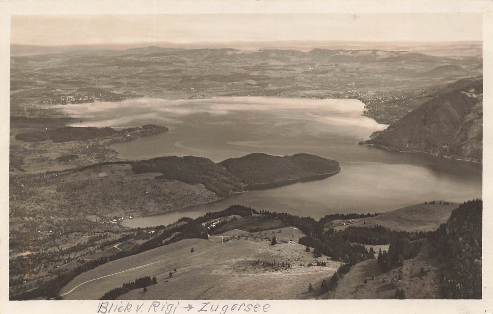 Cartoline postali: Blick vom rigi Zugersee – Usato da Biasca venduto da Blenio71