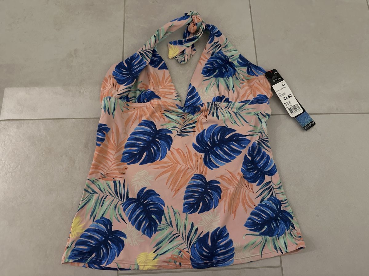Costumi da bagno & Bikini: Tankini-Top rosa / blau, Gr. 44, neu – Nuovo (secondo la descrizione) da Zug venduto da Hehe