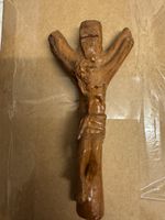 Holzkreuz Jesus Christus geschnitzt guter Zustand