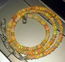 39 Crts Natural Ethiopian Welo Opal Beads Necklace Nr.1224
