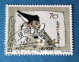 Nr. 1051 Pierrot spielt mit dem Faden GESTEMPELT 2002  
