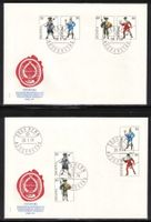 1974, INTERNABA Zusammenhängende Z46-Z49 auf FDC