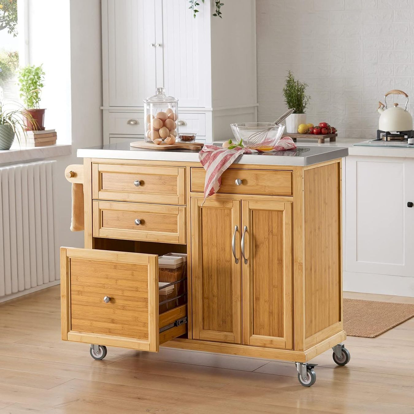 Altro per Gastronomia & Hotel: SoBuy Küchenwagen 115x92x46cm – Nuovo e nell'imballaggio originale da Bottighofen venduto da zaap 1
