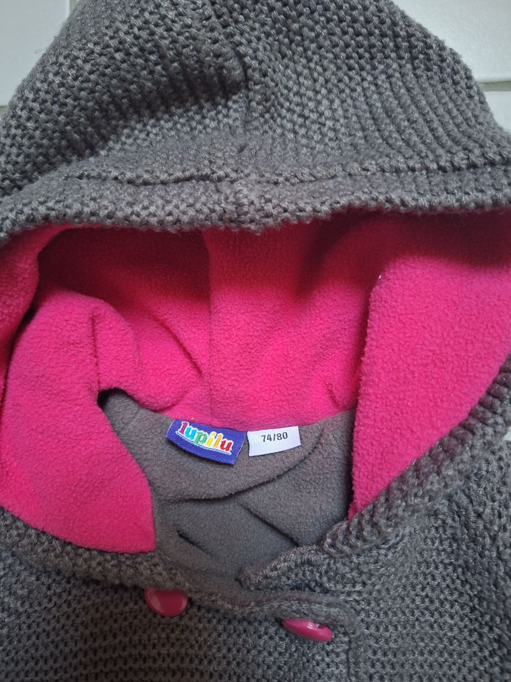 Lupilu Giacche & Cappotti: gefütterte Strickjacke 74/80 – Usato da Sissach venduto da Nothing123 2