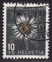Pro Juventute SBK-Nr. 106 (Silberdistel 1943) gestempelt