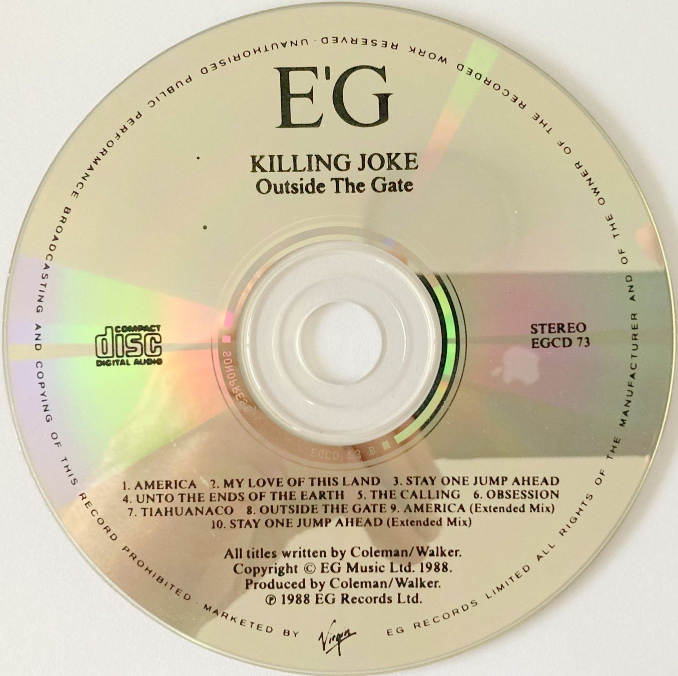 CDs: KILLING JOKE - OUTSIDE THE GATE (1 CD) – Gebraucht aus Bottens von hotter-than-hell 2