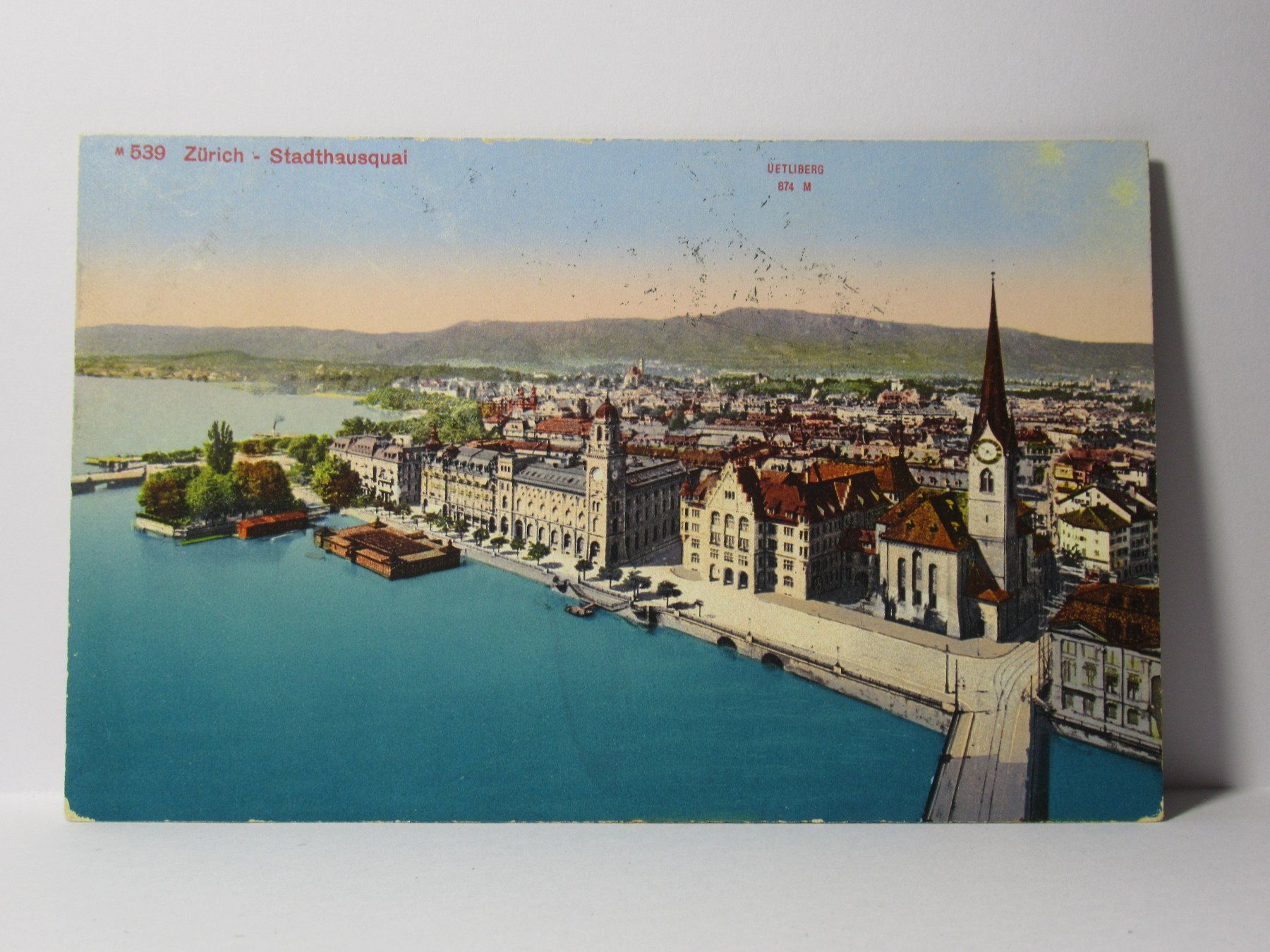 Ansichtskarten: Zürich , Stadthausquai , Kirche – Gebraucht aus Grenchen von Bluemchen1900 1