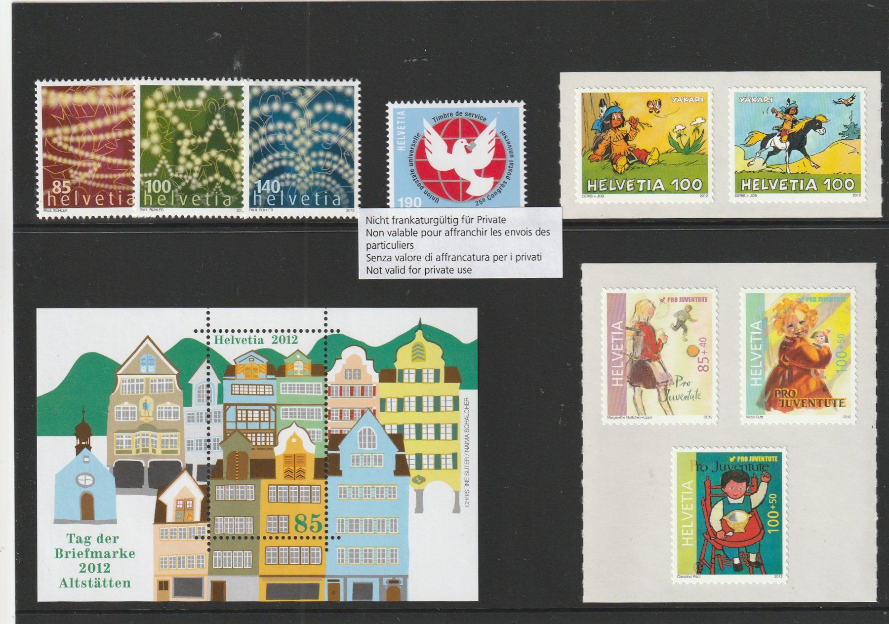 Tous les timbres: CH Frankaturware Einzelmarken Postfrisch **  2012 – D'occasion à Rupperswil par Ema10 2