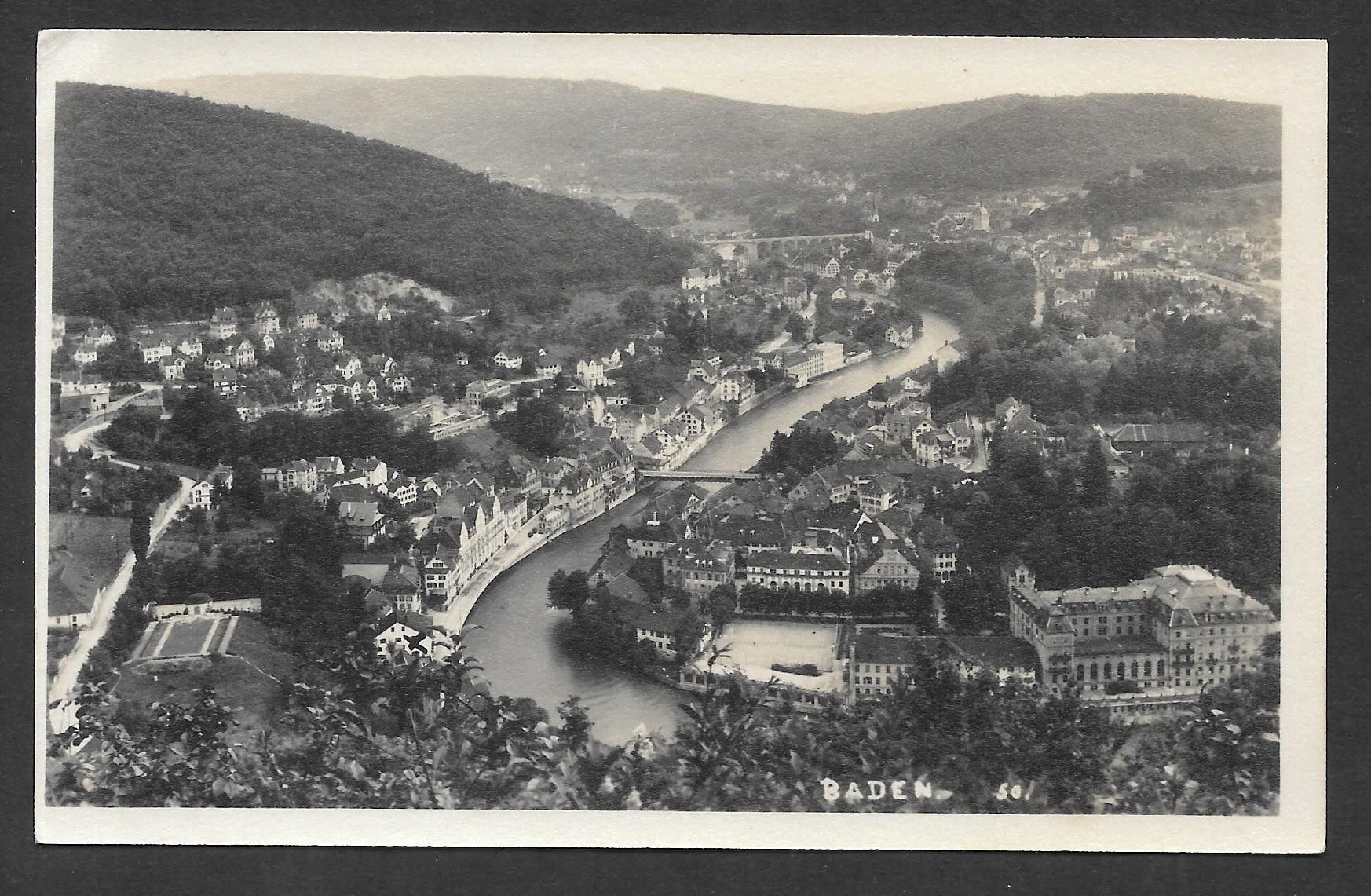 Ansichtskarten: Baden Teilansicht – Gebraucht aus Olten von clotaldi