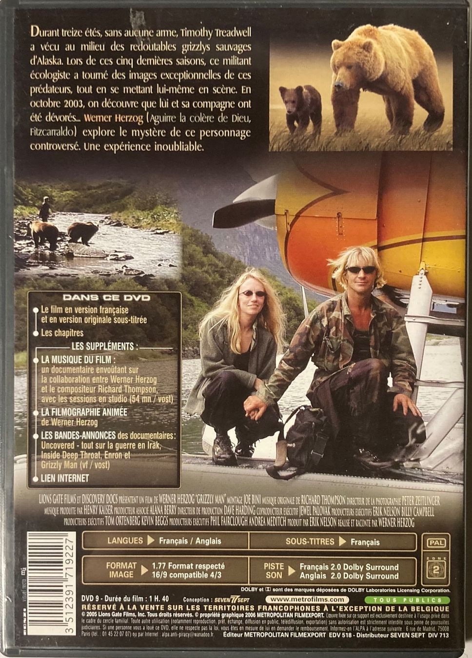 Tous les DVDs: GRIZZLY MAN (UN DOCUMENTAIRE INCROYABLE) – D'occasion à Poliez-Pittet par Newtown-Records 1