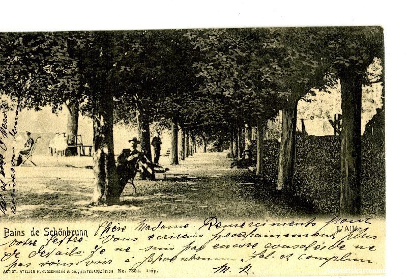 Cartoline postali: Schönbrunn - Bains de ... belebt + 1903 – Usato da Emmenbrücke venduto da teestube
