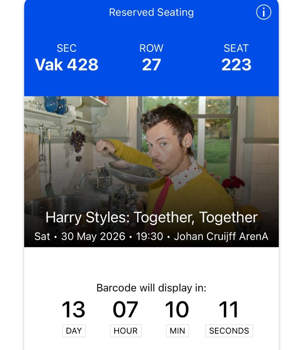 Biglietti: Ticket for Harry Styles 30.5 Amsterdam – Nuovo e nell'imballaggio originale da Matten b. Interlaken venduto da kat_68g9