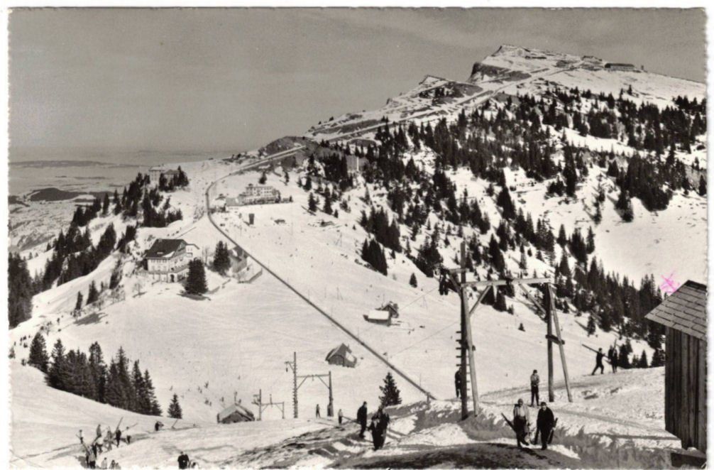 Cartoline postali: Rigi - Skilift Rigi-Rotstock – Usato da Binningen venduto da Mountainrider
