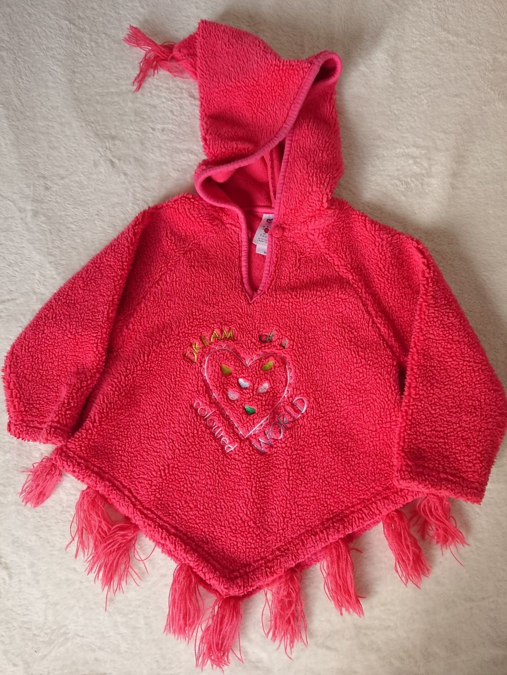 C&A Pullover & Sweatshirts: Baby Pullover Poncho C&A Gr. 86 Rot mit Zipfelmütze – Gebraucht aus Hallau von CHACLA 1