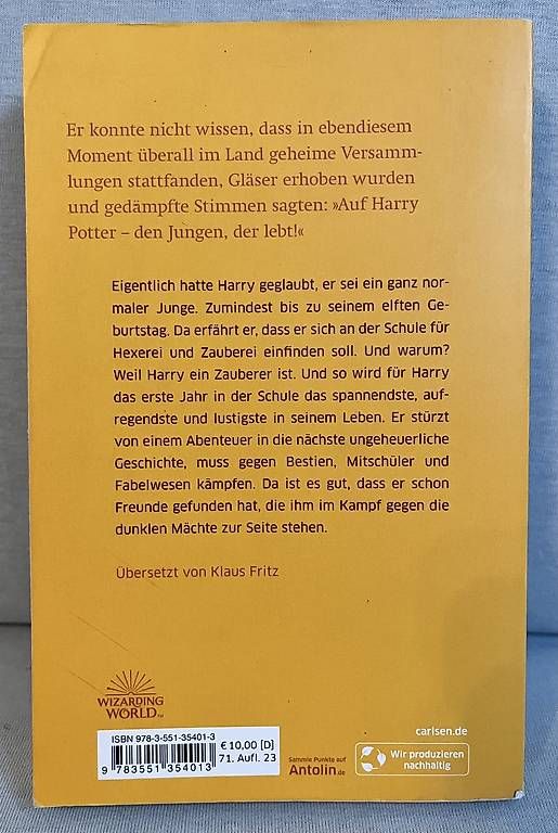 Livres: Harry Potter und Der Stein der Weisen – D'occasion à Bühl BE par psos 2