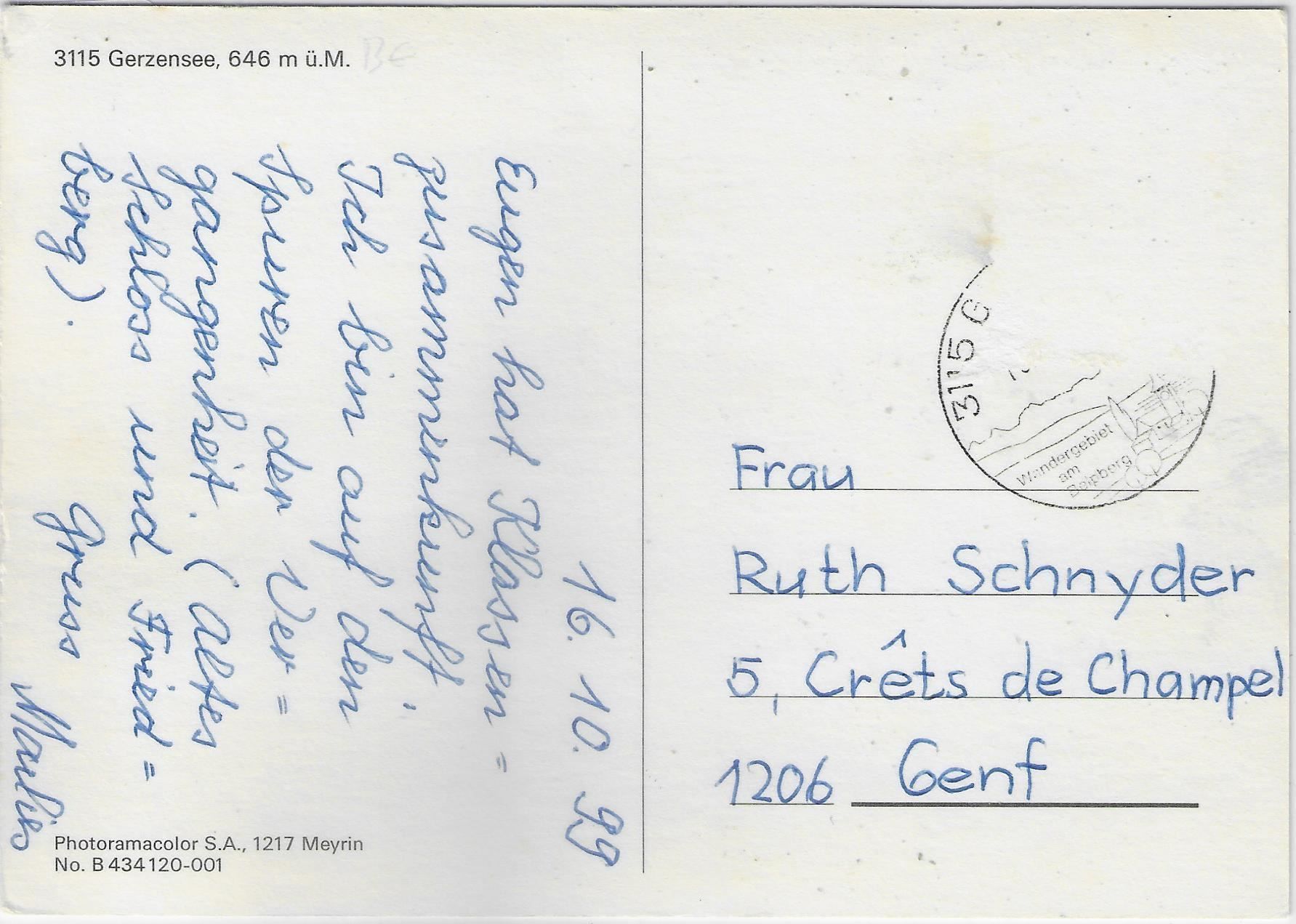 Cartoline postali: Flugaunahme Gerzensee – Usato da Ettingen venduto da Kartenplanet 1