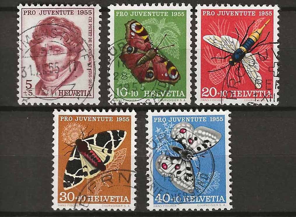 Tutti i francobolli: PJ055 - Pro Juventute 1955 obl. – Usato da Trélex venduto da Phil_Albert
