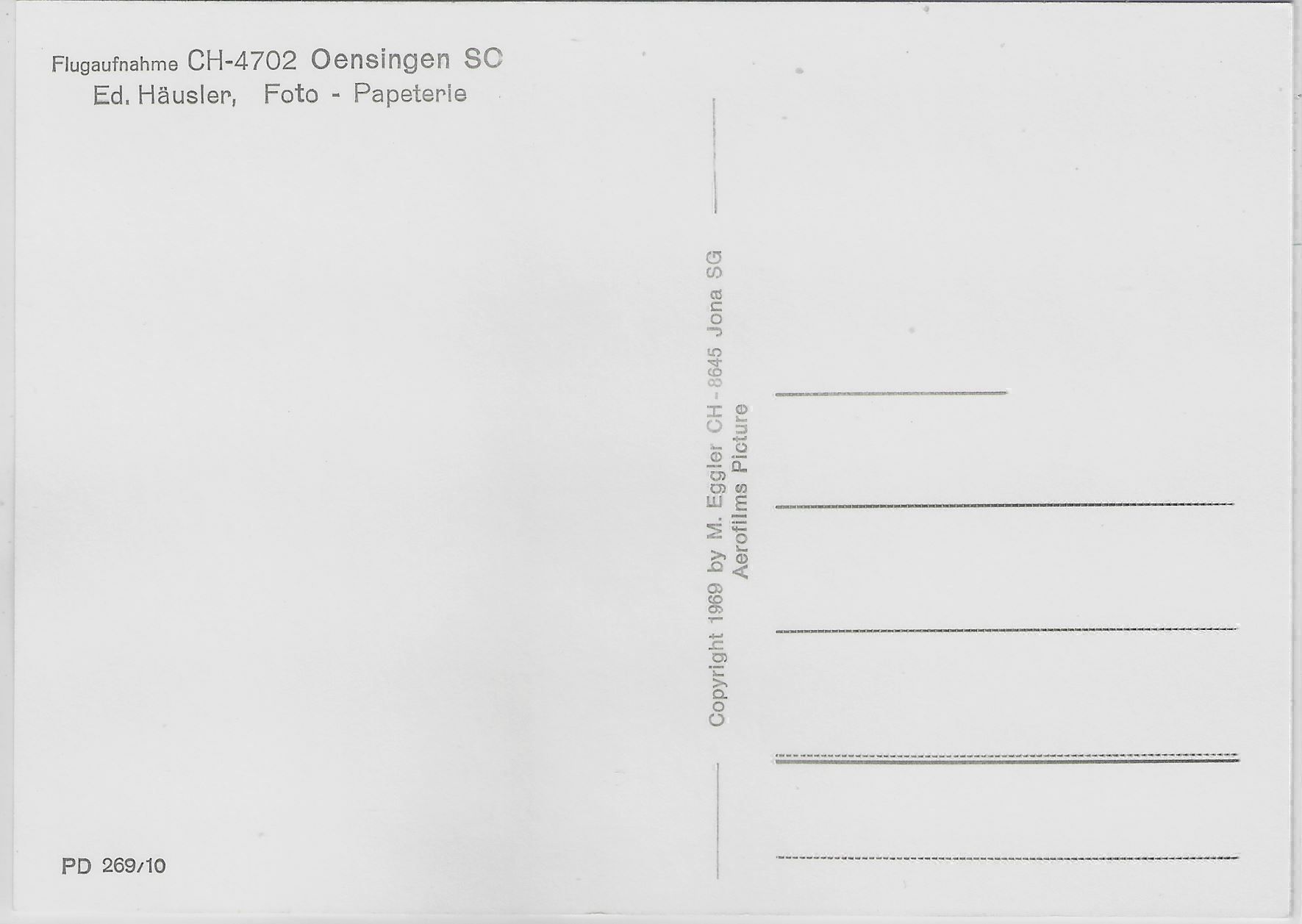 Cartoline postali: Flugaufnahme Oensingen SO – Usato da Ettingen venduto da Kartenplanet 1