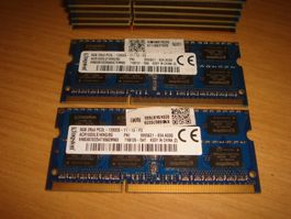 2 stück 8gb ddr3 PC3L 12800 (1600) RAM für Laptop.