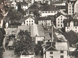 ARBON mit Frabrik und Haus Union, Foto-AK Frei ~1940