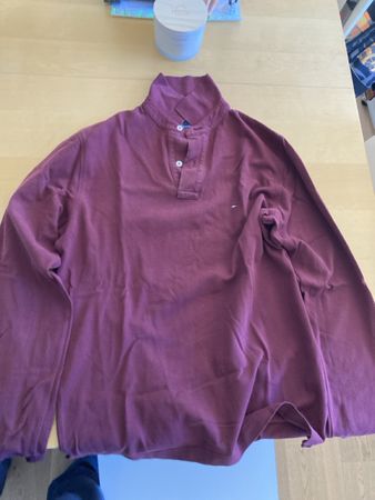 Ab 17.- langarm polo Tommy Hilfiger dunkelrot Grösse S/M
