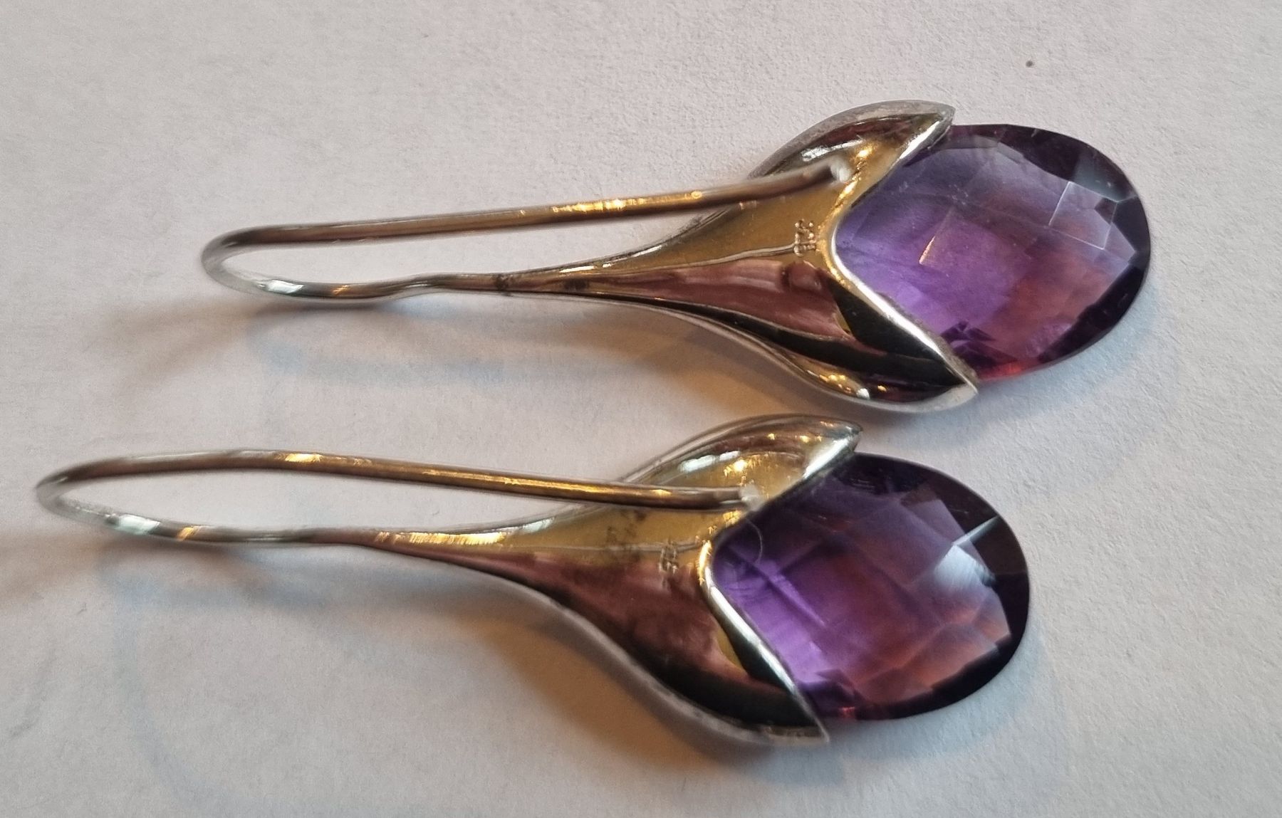 Orecchini pendenti & Orecchini a lobo: Ohrhänger Silber 925 mit Amethyst – Usato da unterägeri venduto da ursiou 1