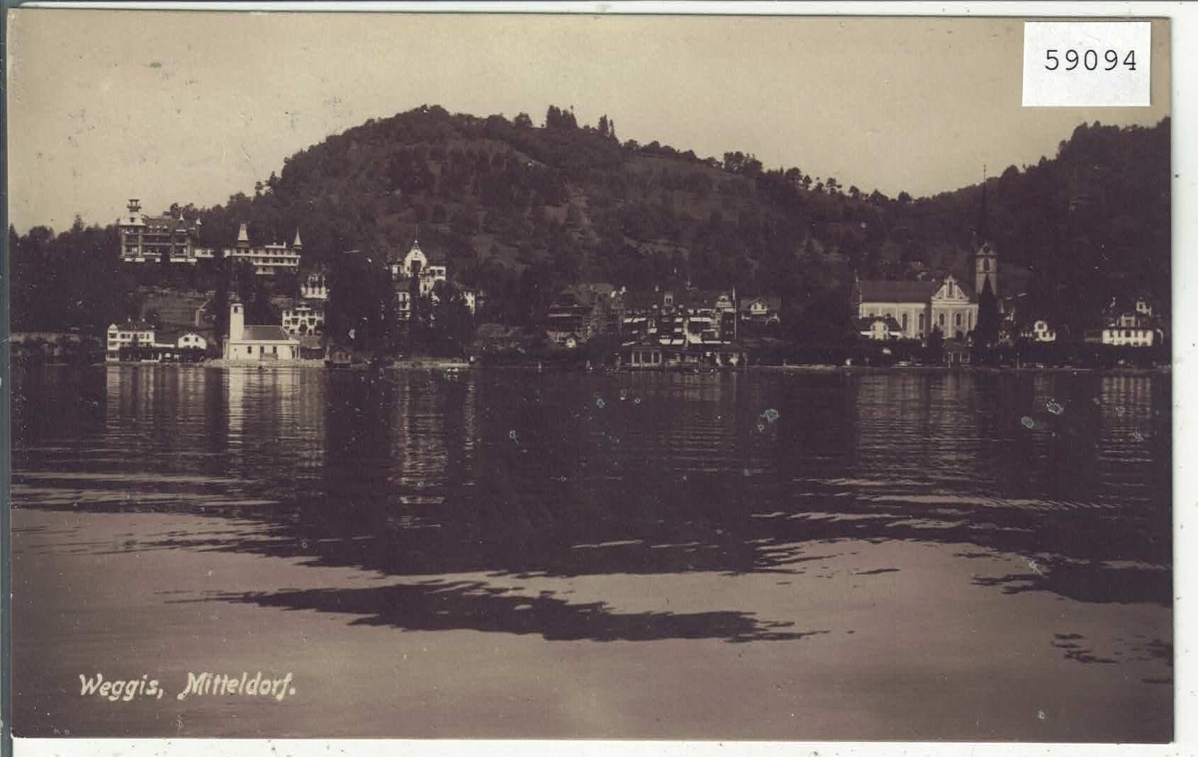 Cartes postales: Weggis - Mitteldorf – D'occasion à Ettingen par Kartenplanet