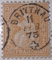 Sitzende Helvetia Nr. 32 Brittnau 