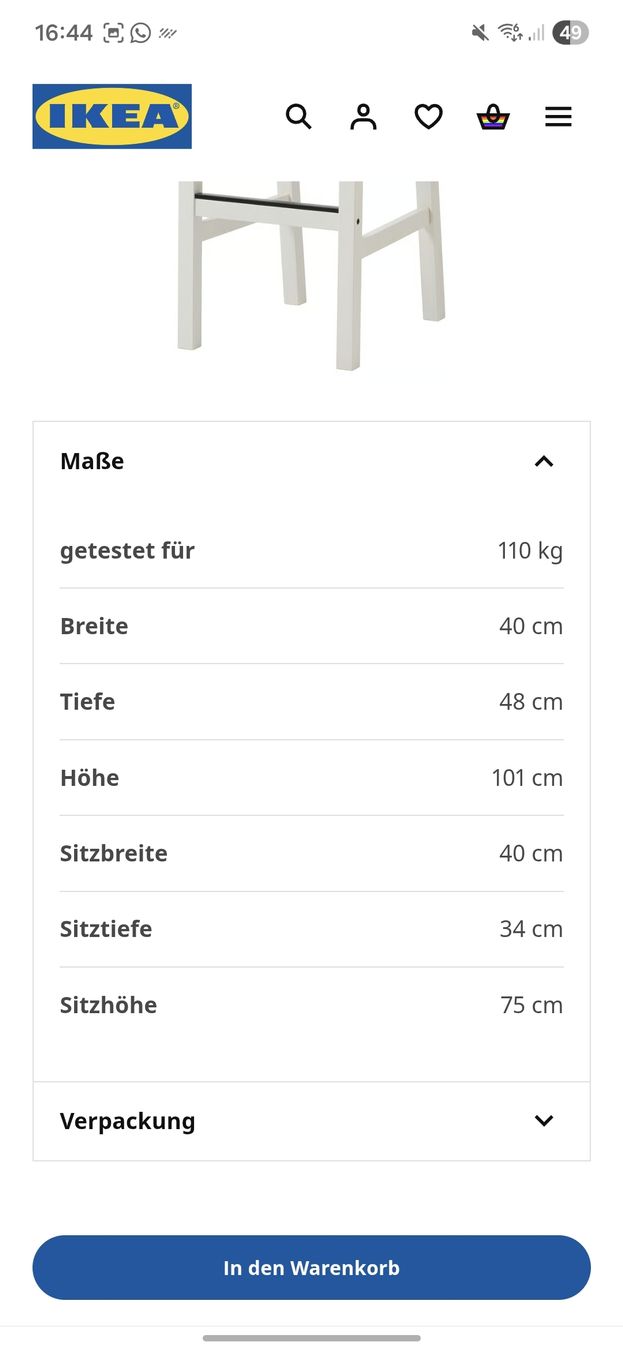Ikea Sgabelli: 2 IKEA Nordviken Barhocker – Usato da Muri b. Bern venduto da hos_qg29 9