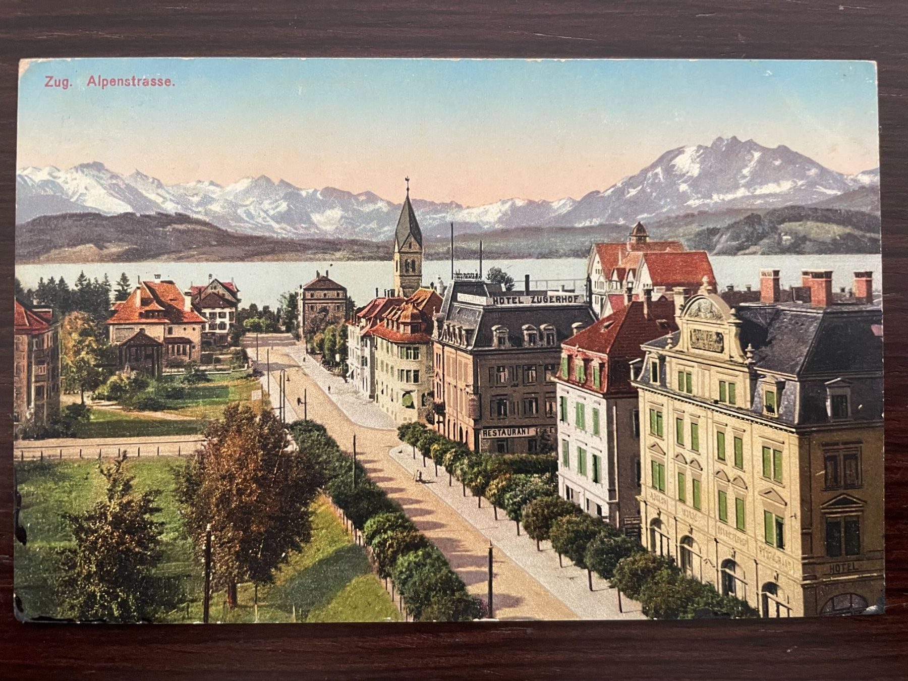 Cartoline postali: ZUG Alpenstrasse, Zugerhof, Schweizerhof, 4 Ansichtskarten – Usato da Wald ZH venduto da TLILEF 7