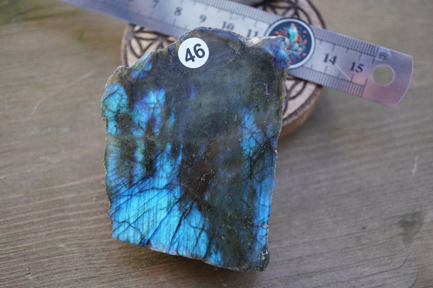 Minerali & Pietre curative: Labradorit  Scheibe   Räumung  Topstone  ab  1.- – Nuovo e nell'imballaggio originale da Eschenbach SG venduto da topstone 2